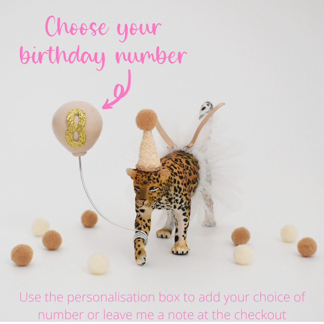 leopard theme birthday cake