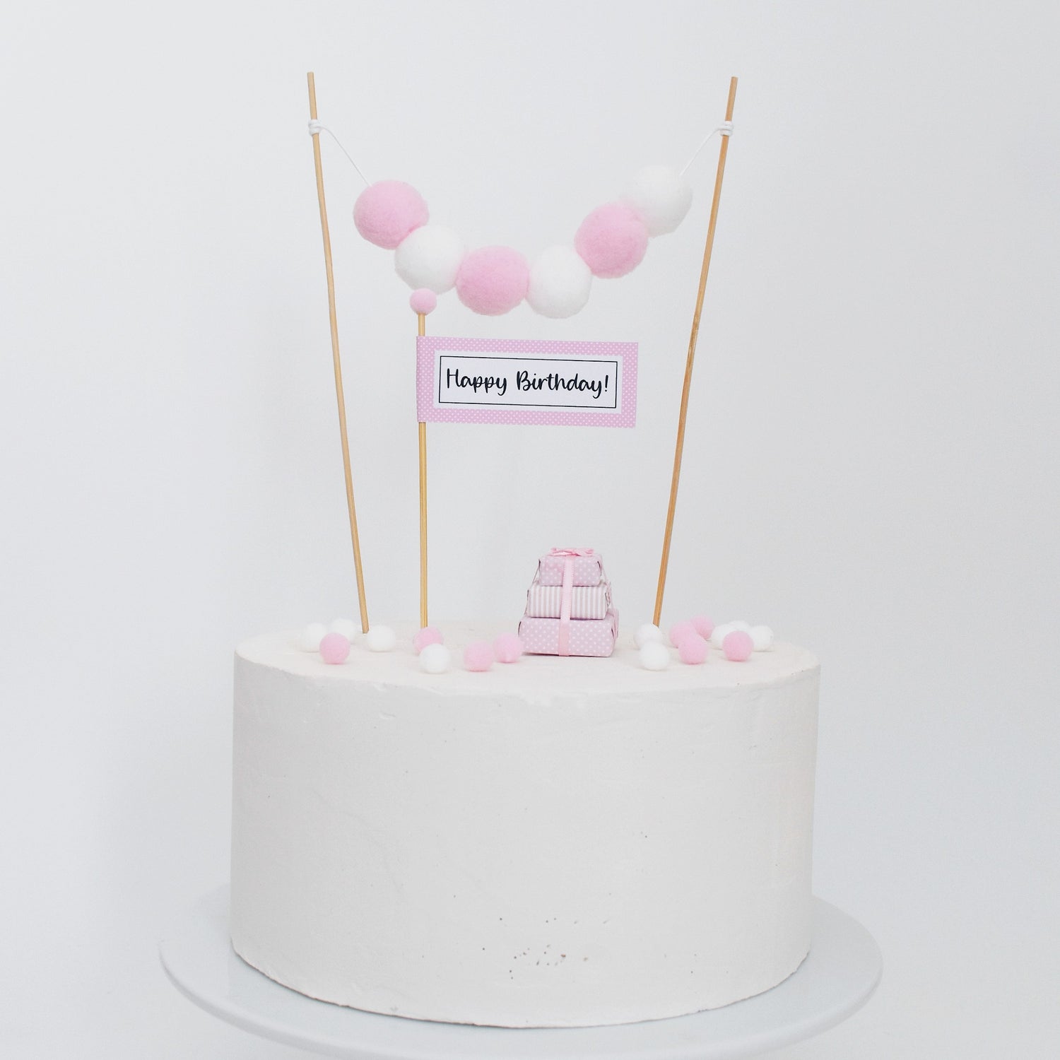 happy birthday cake topper set
