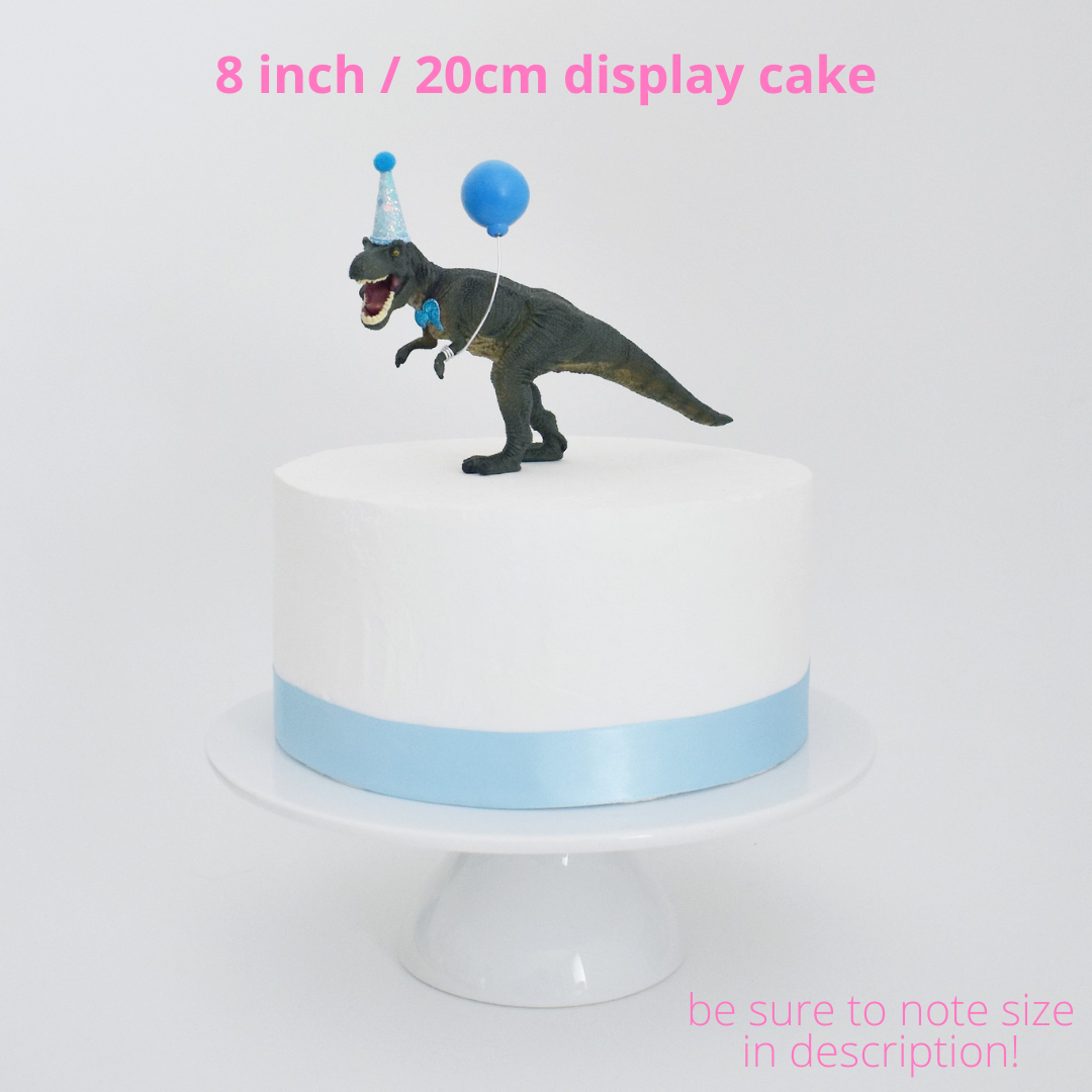 Blue T-Rex Dinosaur Cake Topper