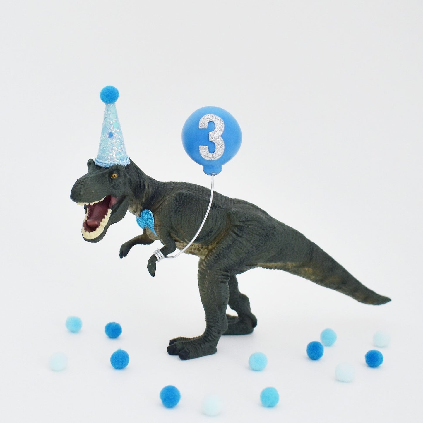 Blue T-Rex Dinosaur Cake Topper