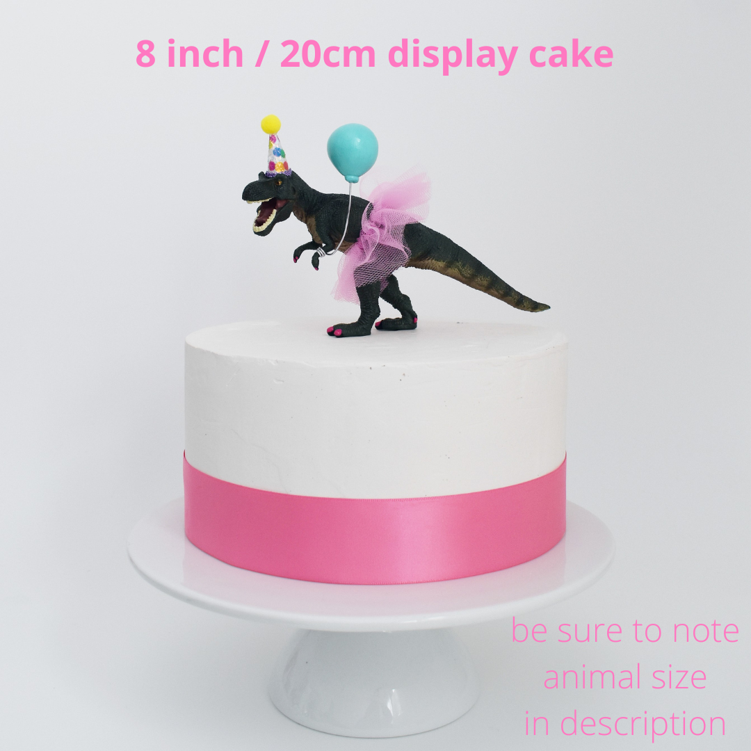 rainbow dinosaur cake topper
