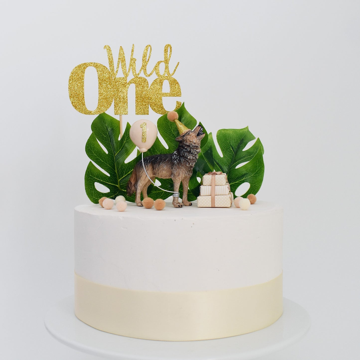 wild one wolf cake topper