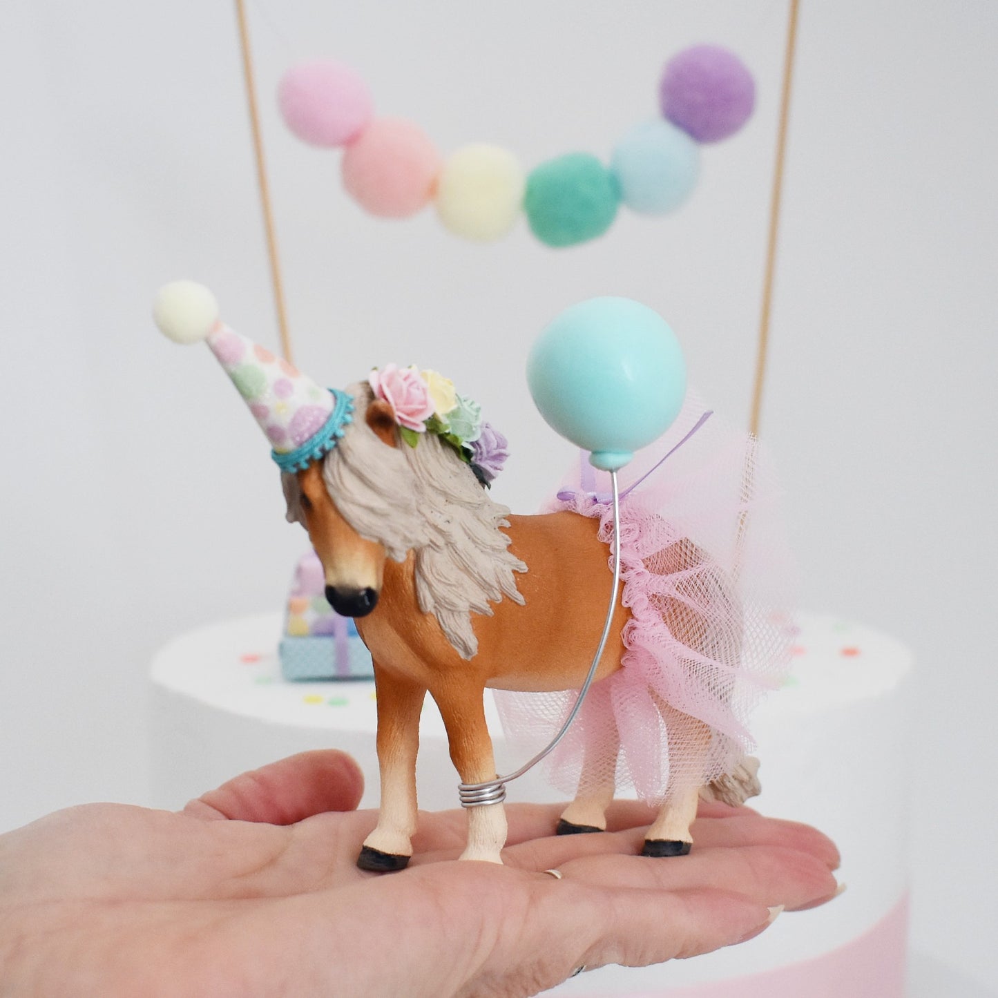 READY TO POST Pastel Rainbow Horse