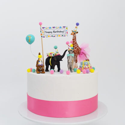 Rainbow Safari Animal Cake Toppers