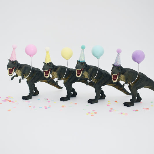 READY TO POST Girl Dinosaur T-Rex Cake Topper - Pink, Lavender, Yellow or Aqua