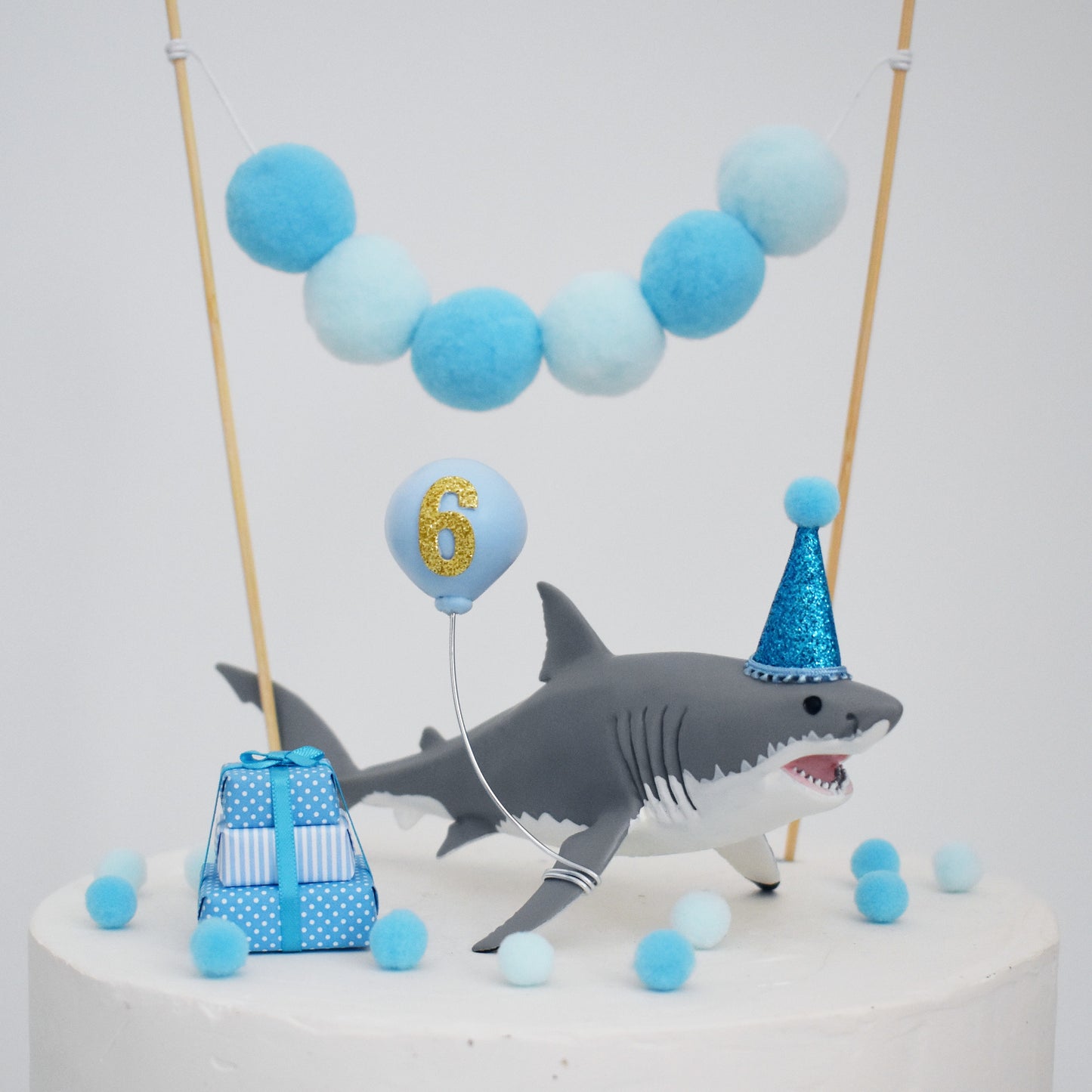 shark theme birthday cake