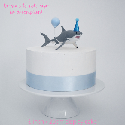 blue shark cake topper