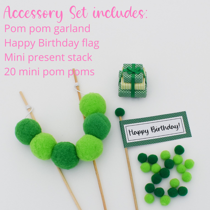 green jungle cake topper