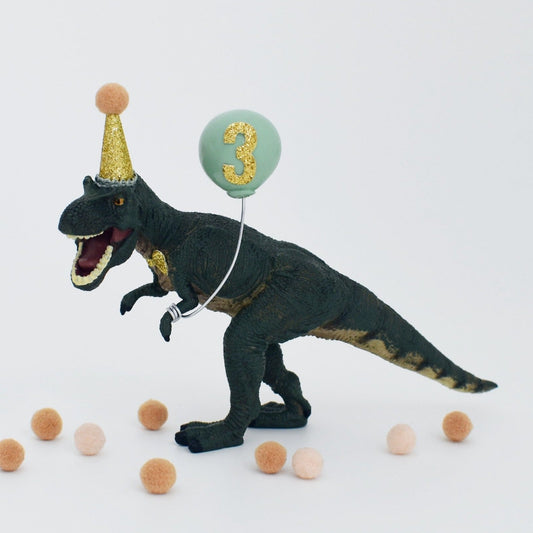 t-rex dinosaur with party hat