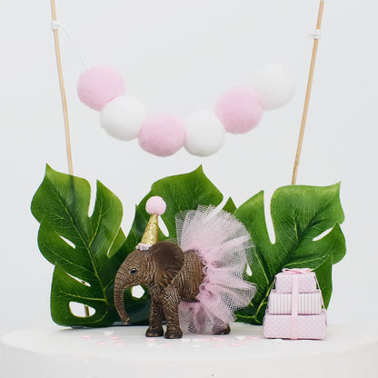 party animal elephant cake topper