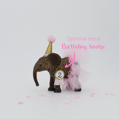 elephant with party hat for cake