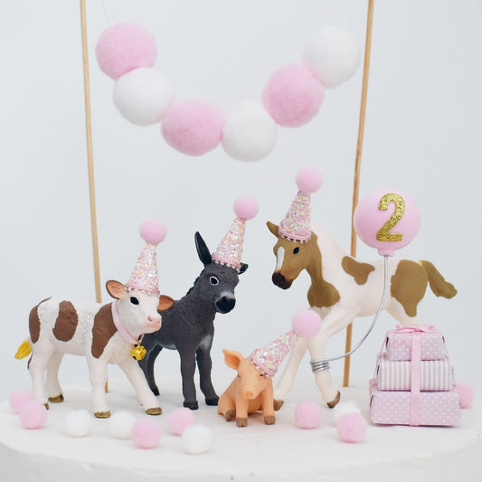 farm animal cake toppers