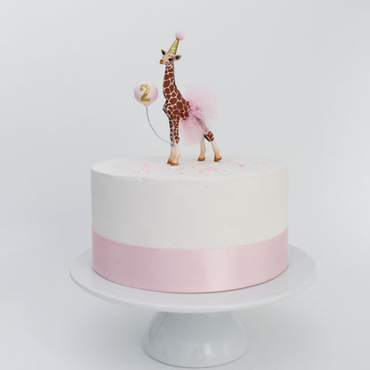 Giraffe Cake Topper, Pink & Gold