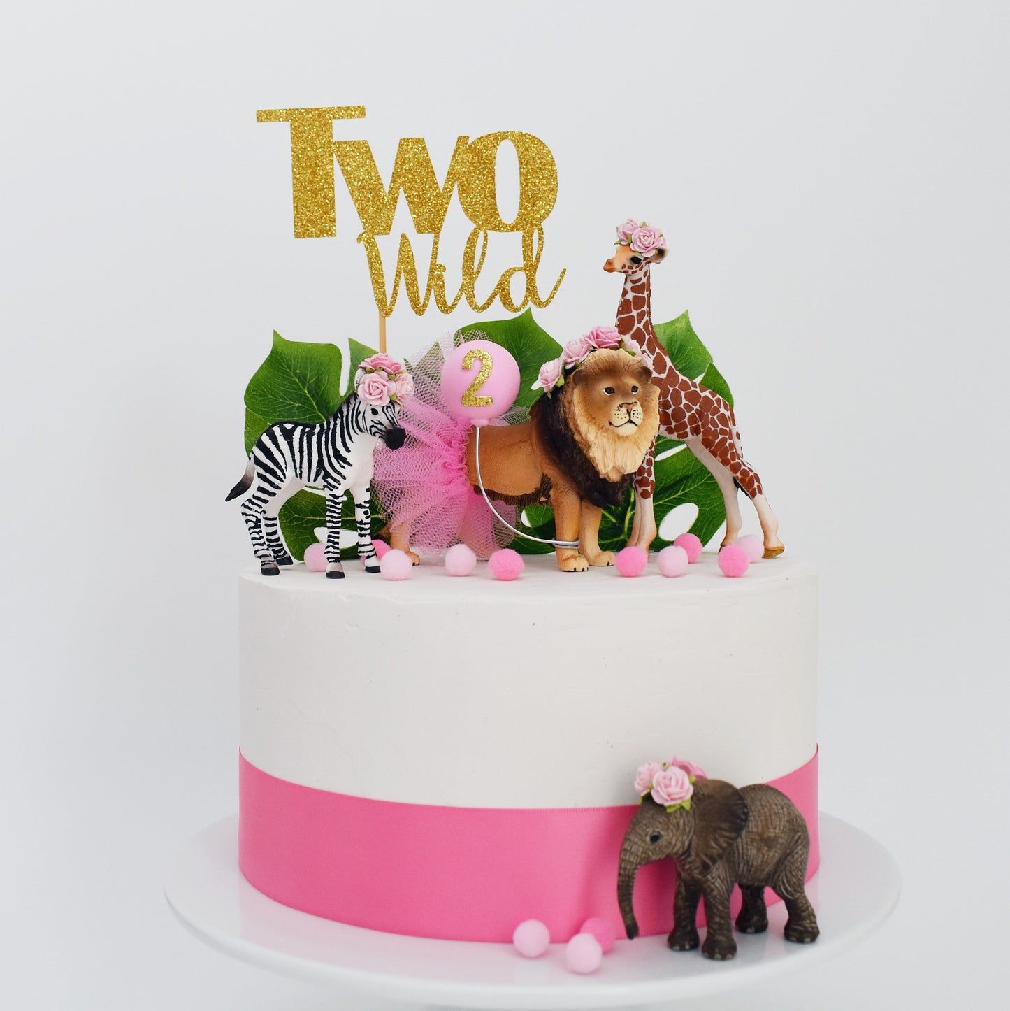two wild theme birthday cake