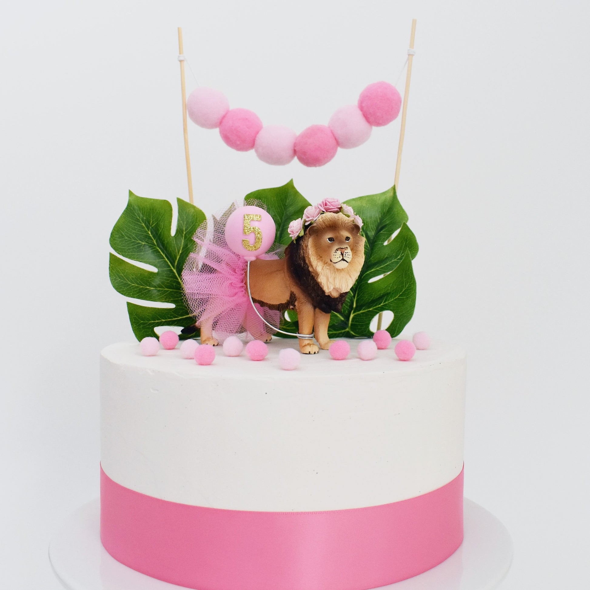 lion cake topper pink