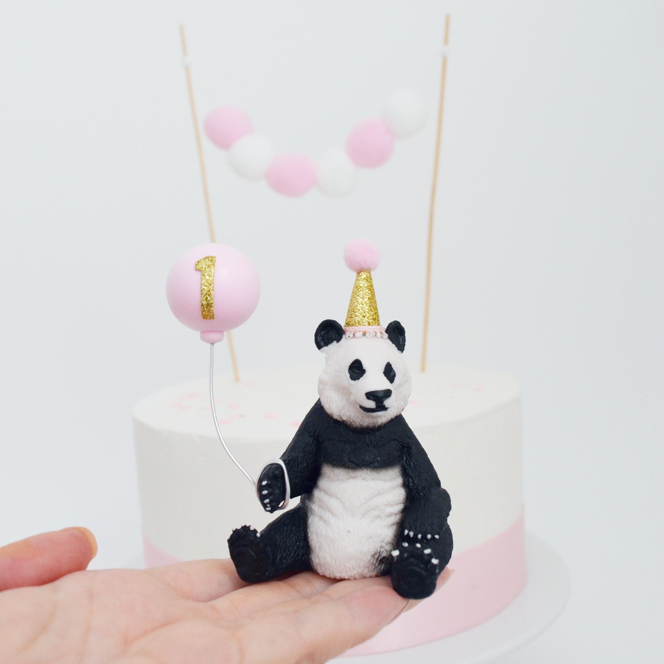 Amazon.com: Glitter Panda Happy Birthday Cake Topper,Animal Themed for  Birthday or Baby Shower Party Decor Supplies : Grocery & Gourmet Food