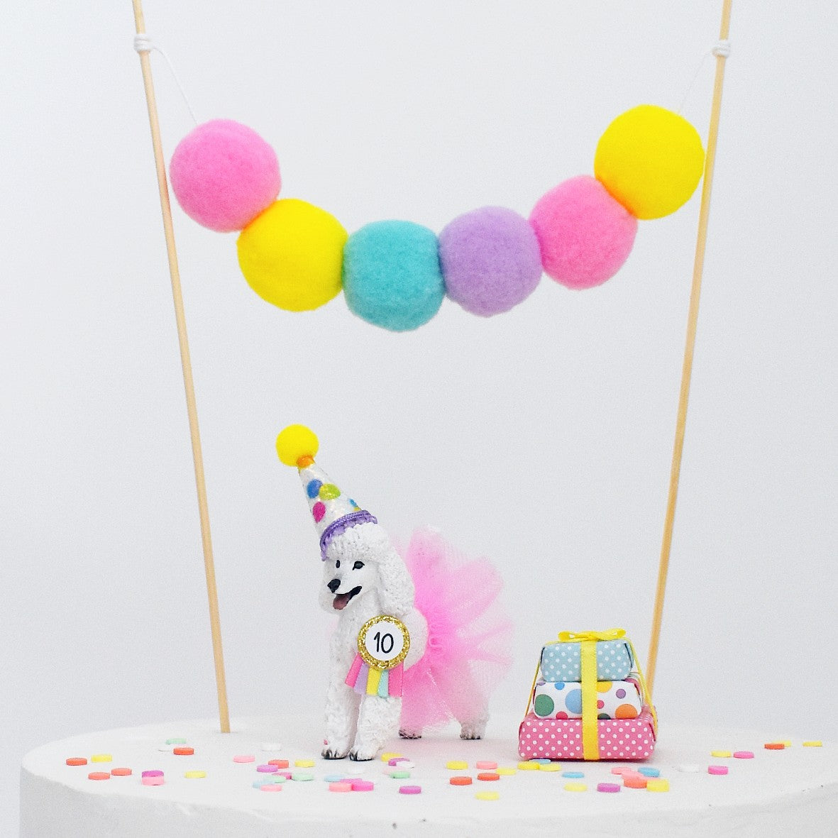 puppy theme birthday cake decor