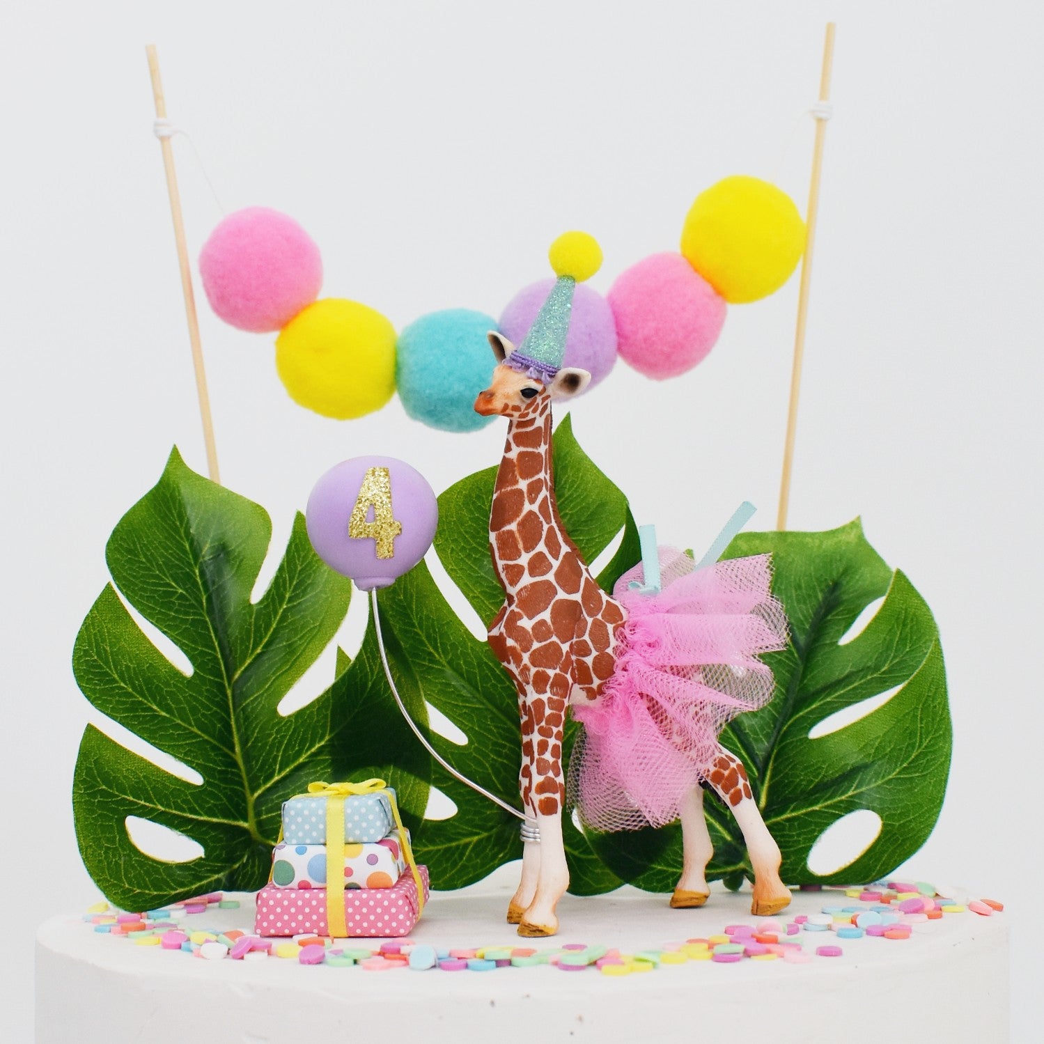 jungle theme birthday cake topper