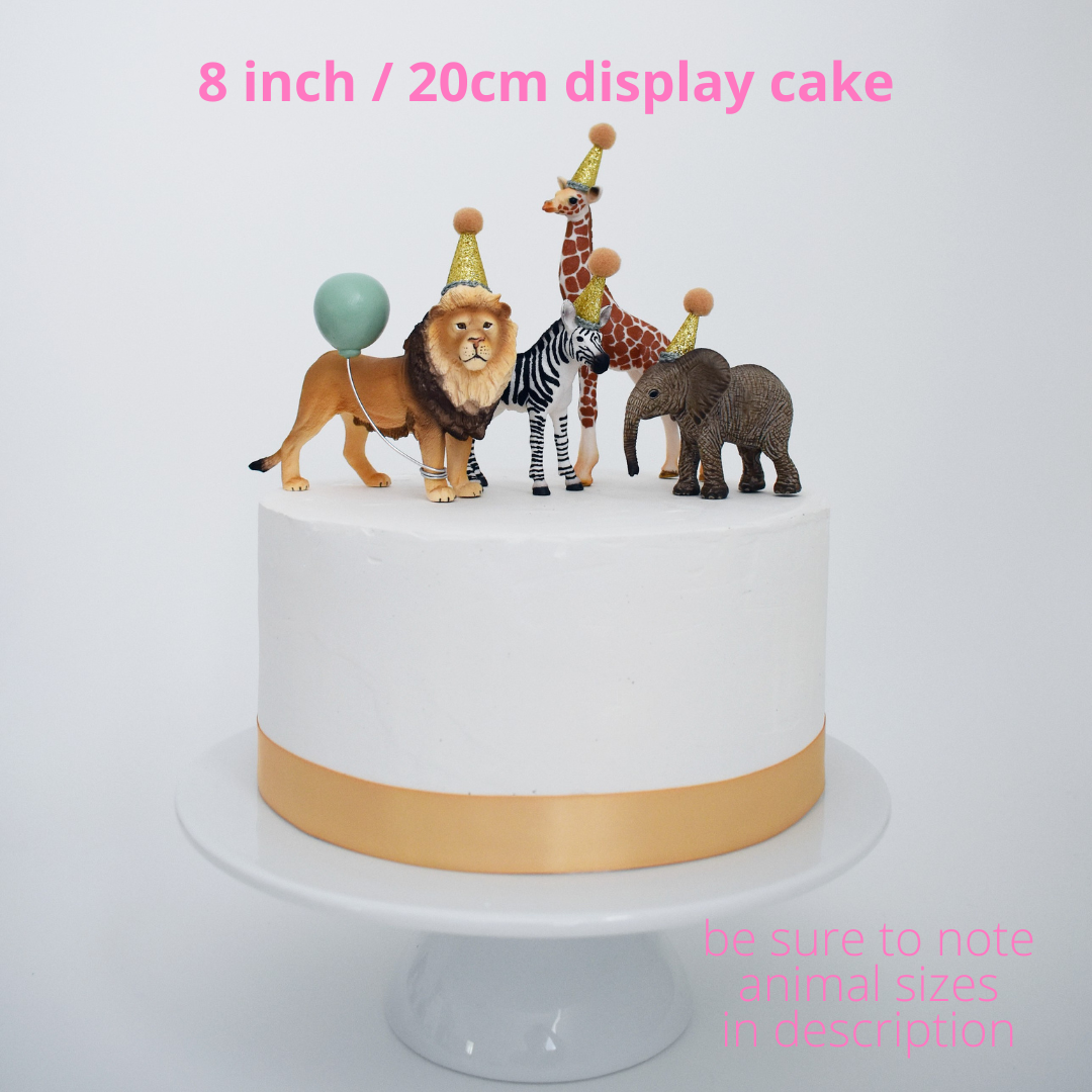 safari animal birthday cake