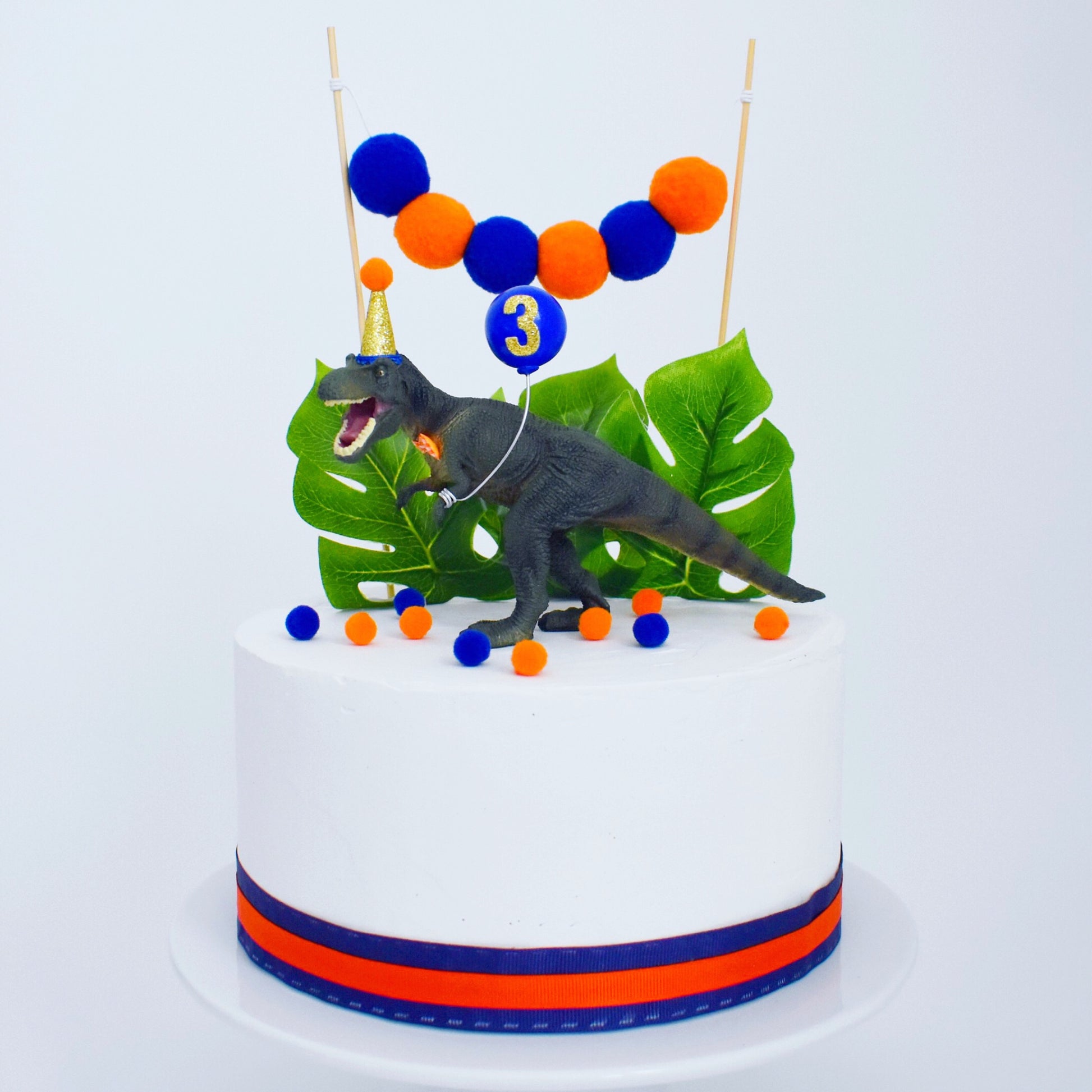 t-rex theme birthday  cake